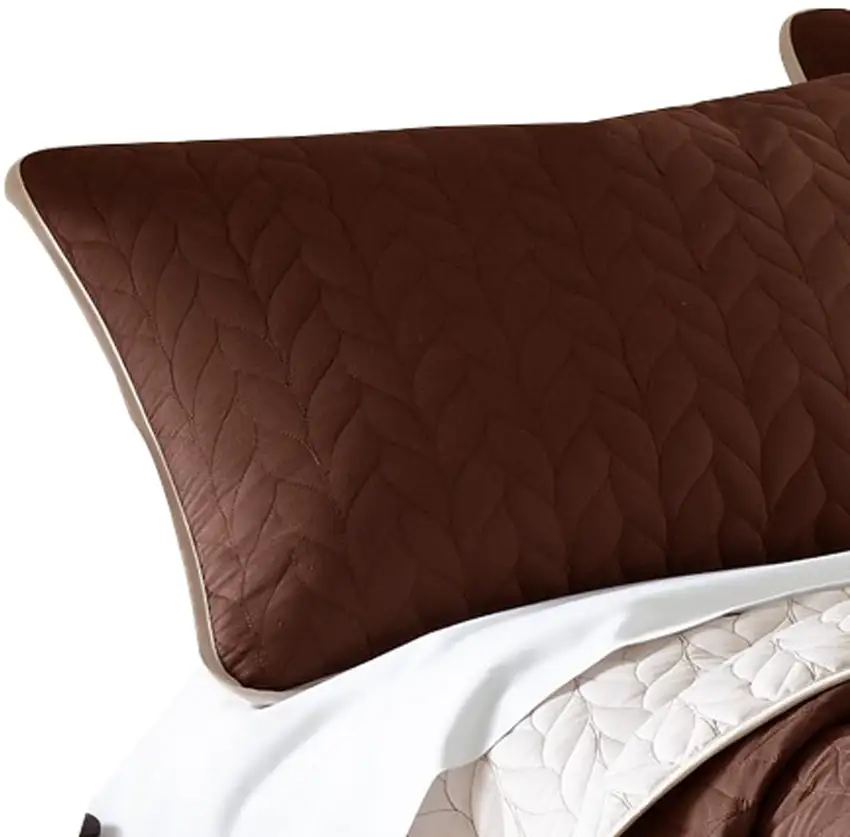 Eva 3 Piece King Microfiber Reversible Coverlet Set, Quilted Photo 2