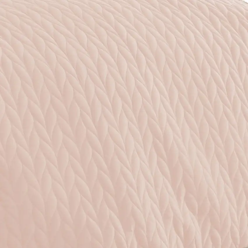 Eva 3 Piece Queen Microfiber Reversible Coverlet Set, Quilted, Gray, Pink Photo 3