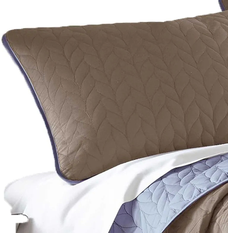 Eva 3 Piece Queen Microfiber Reversible Coverlet Set, Quilted Photo 2