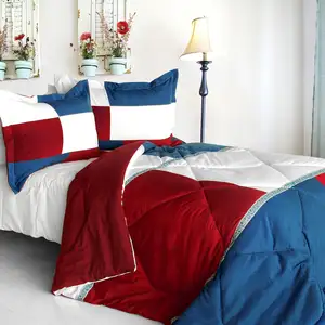 Photo of Fate Sky - Quilted Patchwork Down Alternative Comforter Set (King Size)