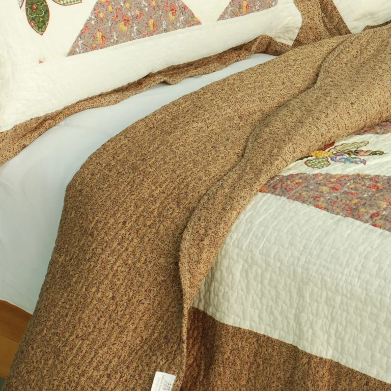 Fields Of Fortune - 100% Cotton 3PC Vermicelli-Quilted Patchwork Quilt Set (Full/Queen Size) Photo 3