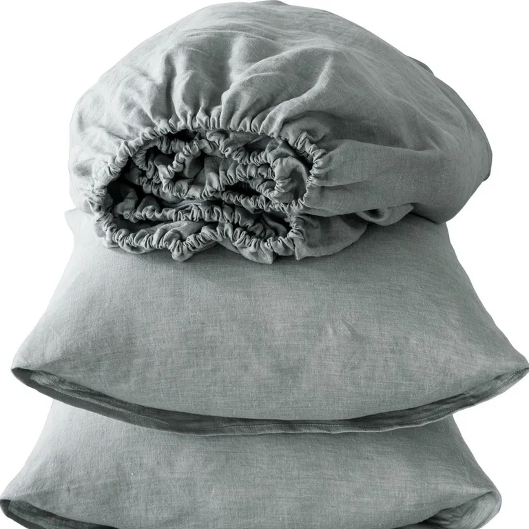 Four Piece Linen Sheet Set Photo 5