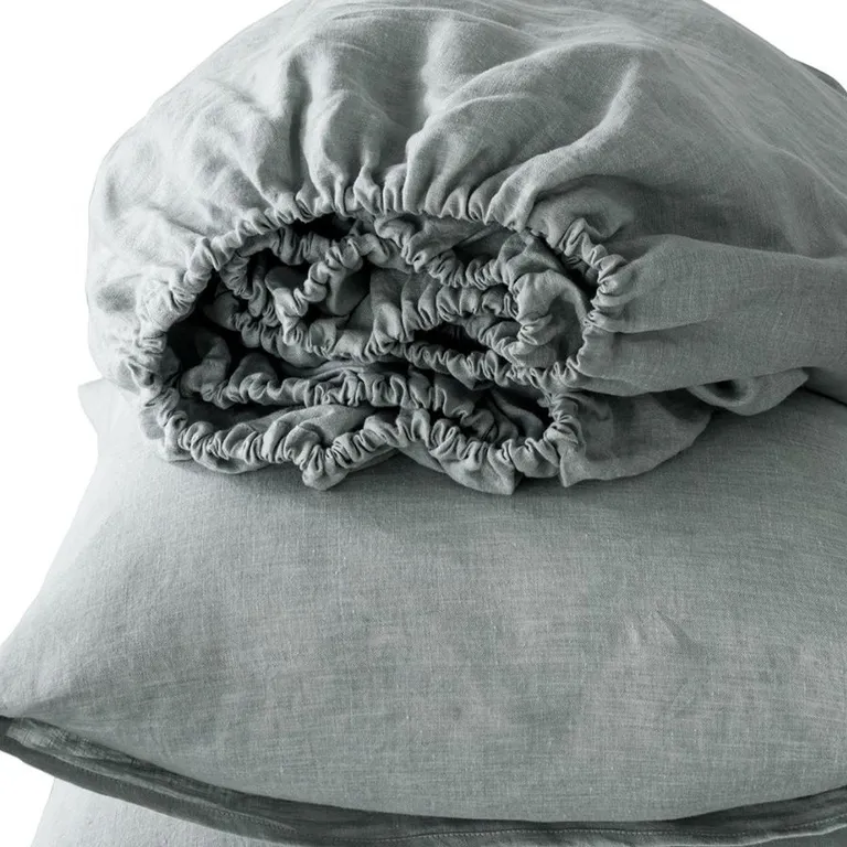 Four Piece Linen Sheet Set Photo 5