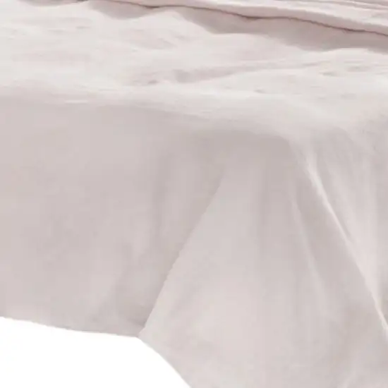 Four Piece Champagne Pink Linen Sheet Set Photo 5