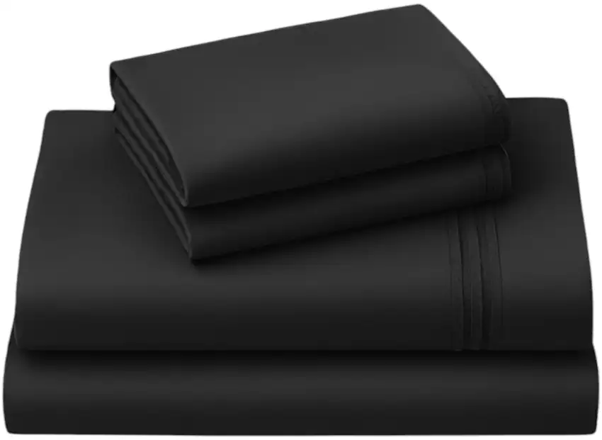 Four Piece Charcoal Cotton King Sheet Set Photo 2