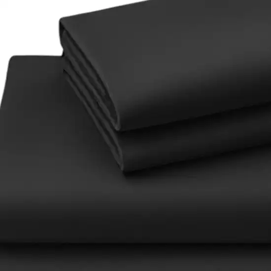 Four Piece Charcoal Cotton King Sheet Set Photo 7