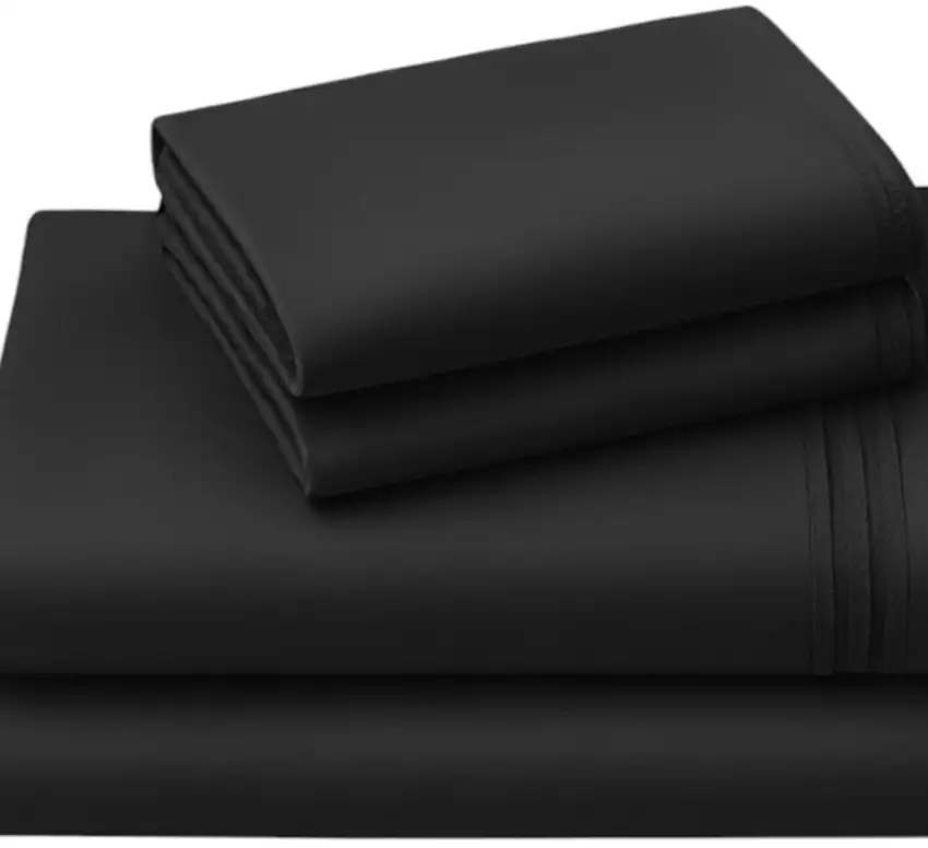 Four Piece Charcoal Cotton Queen Sheet Set Photo 4