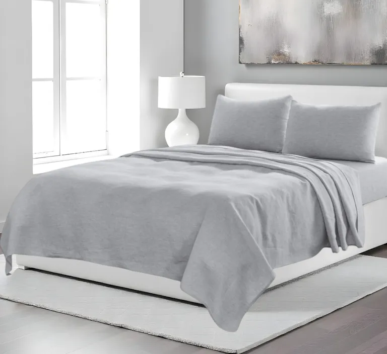 Four Piece Linen Sheet Set Photo 1