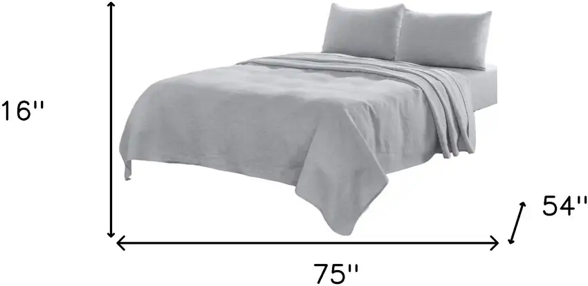 Four Piece Cloud Linen Sheet Set Photo 9