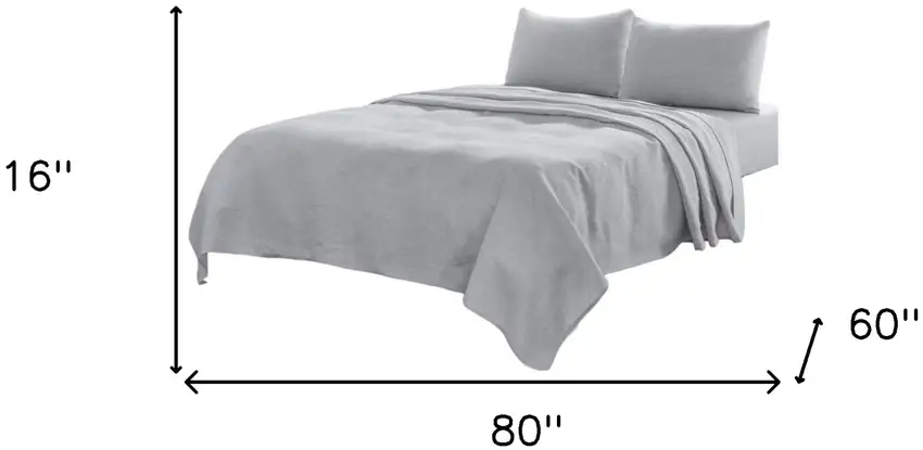 Four Piece Cloud Linen Sheet Set Photo 9