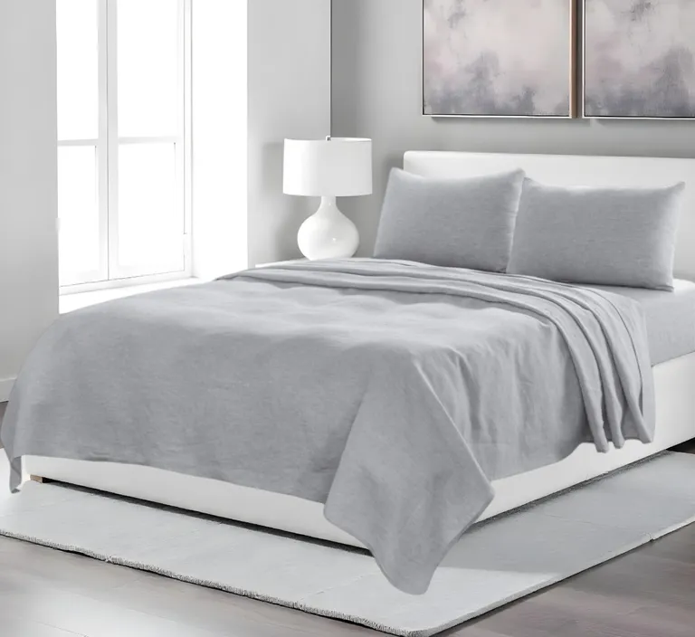Four Piece Linen Sheet Set Photo 1