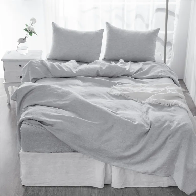 Four Piece Linen Sheet Set Photo 5