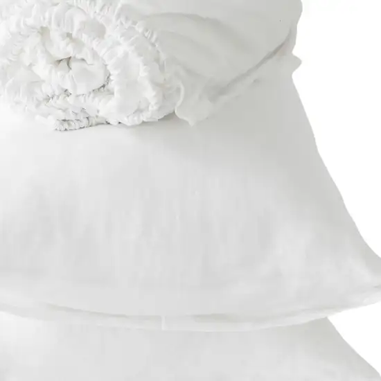 Four Piece Ivory Linen Sheet Set Photo 3