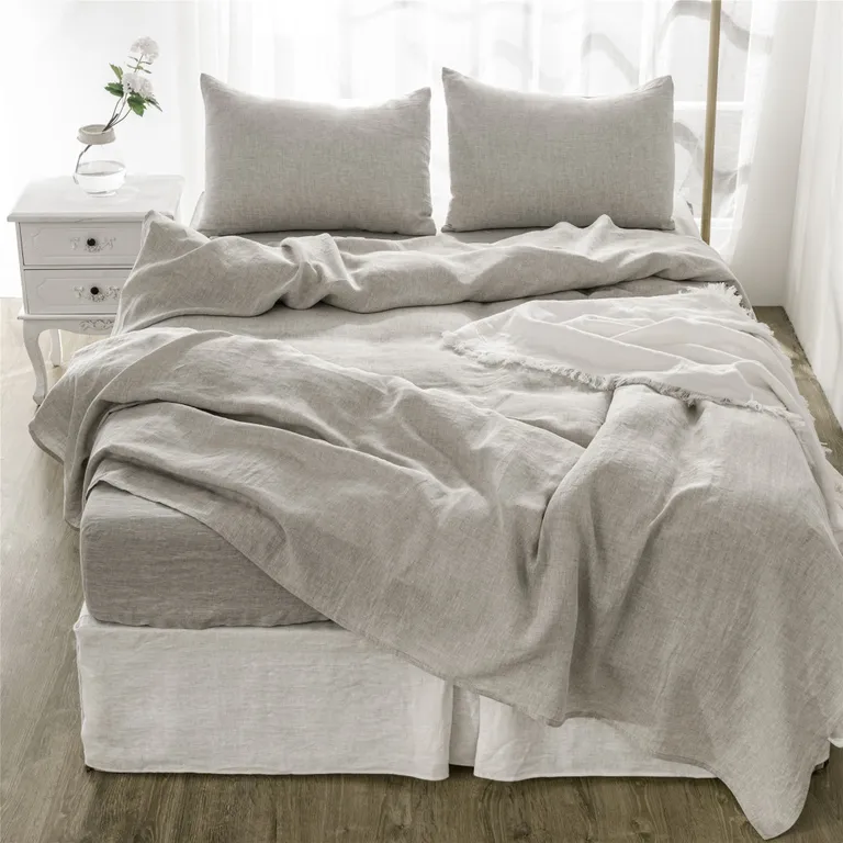 Four Piece Linen Sheet Set Photo 5