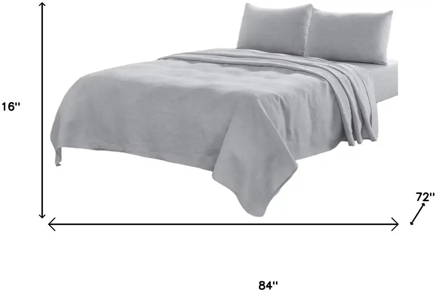 Four Piece Cloud Linen Sheet Set Photo 7