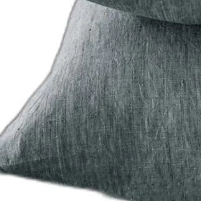 Four Piece Slate Gray Linen Sheet Set Photo 5