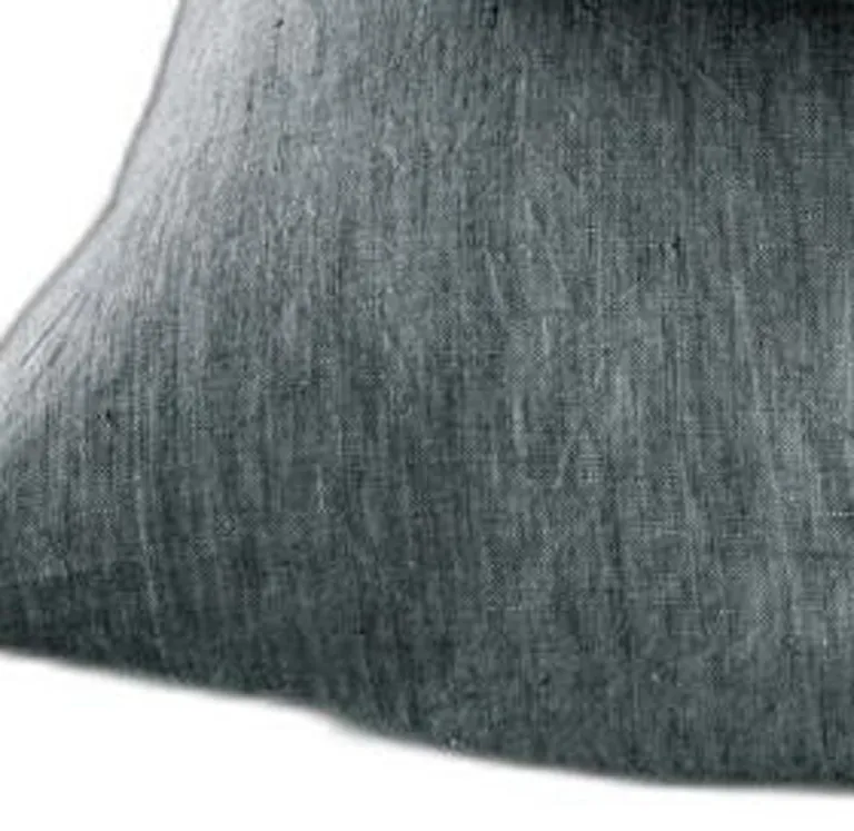Four Piece Slate Gray Linen Sheet Set Photo 5