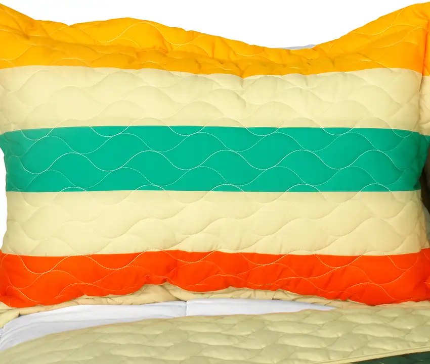 Fragmented Memories -  3PC Patchwork Quilt Set (Full/Queen Size) Photo 1