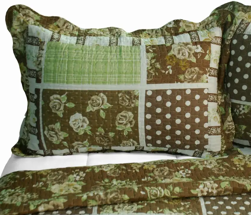 Free Life -  Cotton 3PC Vermicelli-Quilted Printed Quilt Set (Full/Queen Size) Photo 3