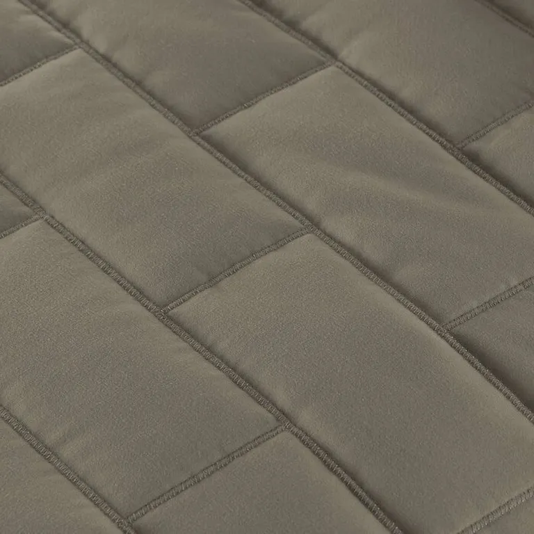 Full/Queen Modern Brick Stitch Microfiber Reversible 3 Piece Comforter Set Photo 2