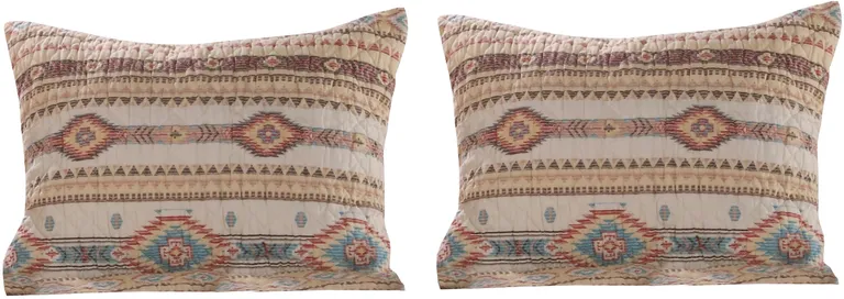Full Size 3 Piece Polyester Quilt Set with Kilim Pattern Photo 1