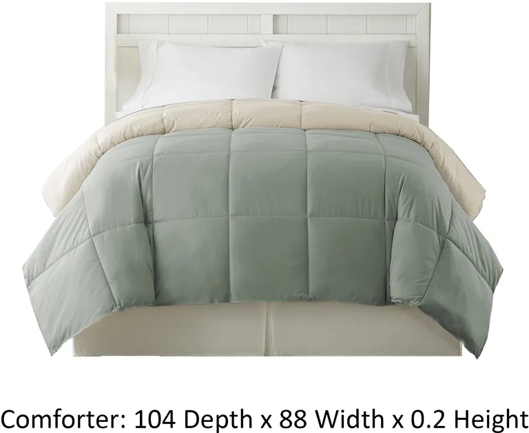 Genoa King Size Box Quilted Reversible Comforter The Urban Port Photo 4