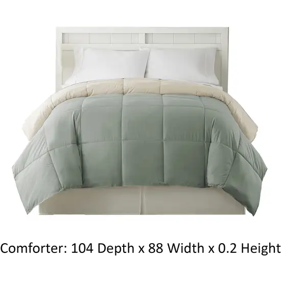 Genoa King Size Box Quilted Reversible Comforter The Urban Port Photo 4