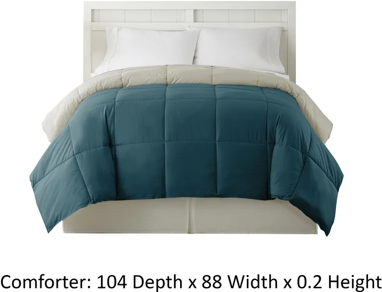 Genoa King Size Box Quilted Reversible Comforter The Urban Port Photo 4