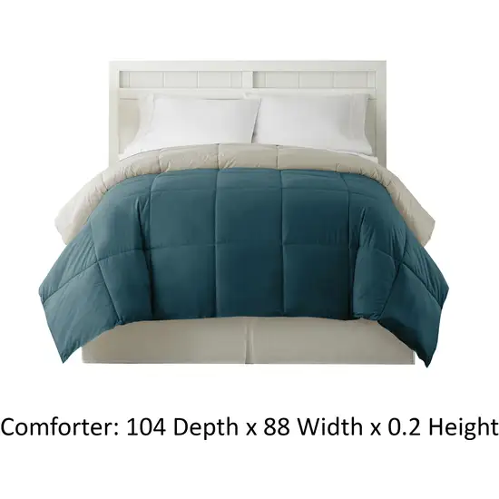 Genoa King Size Box Quilted Reversible Comforter The Urban Port Photo 4