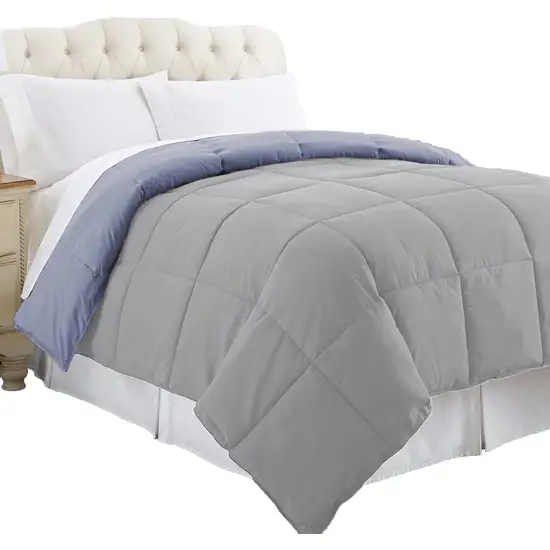 Genoa Queen Size Box Quilted Reversible Comforter The Urban Port Photo 3