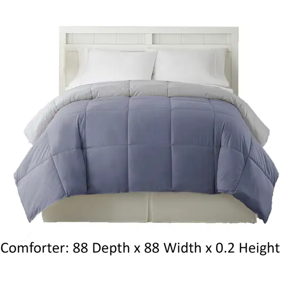 Genoa Queen Size Box Quilted Reversible Comforter The Urban Port Photo 4
