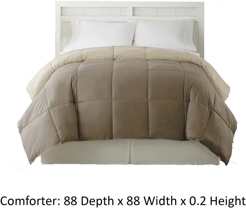 Genoa Queen Size Box Quilted Reversible Comforter The Urban Port Photo 4