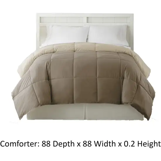 Genoa Queen Size Box Quilted Reversible Comforter The Urban Port Photo 4