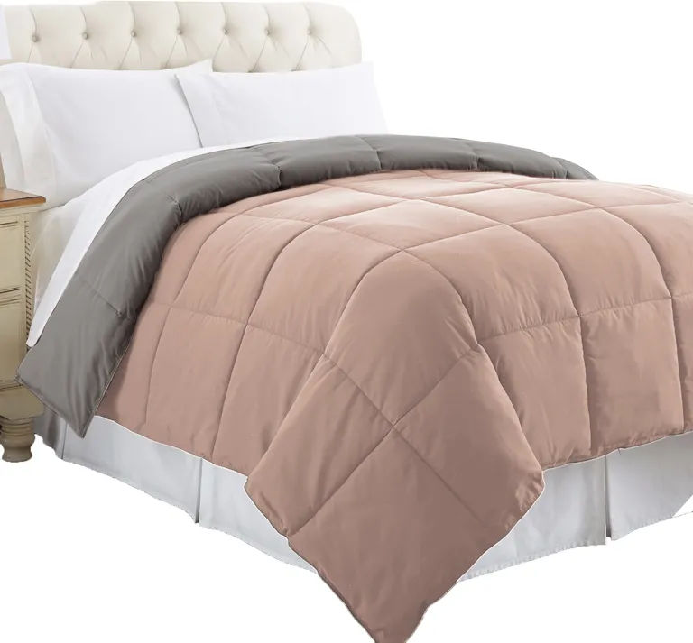 Genoa Queen Size Box Quilted Reversible Comforter The Urban Port Photo 3