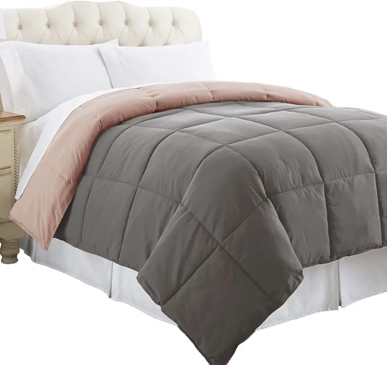 Genoa Queen Size Box Quilted Reversible Comforter The Urban Port Photo 1