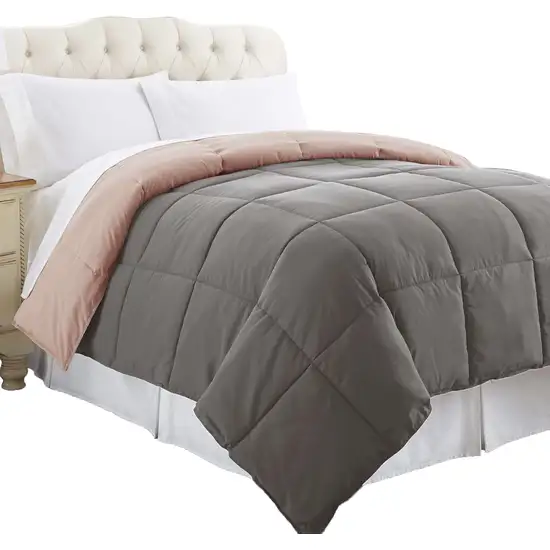 Genoa Queen Size Box Quilted Reversible Comforter The Urban Port Photo 1