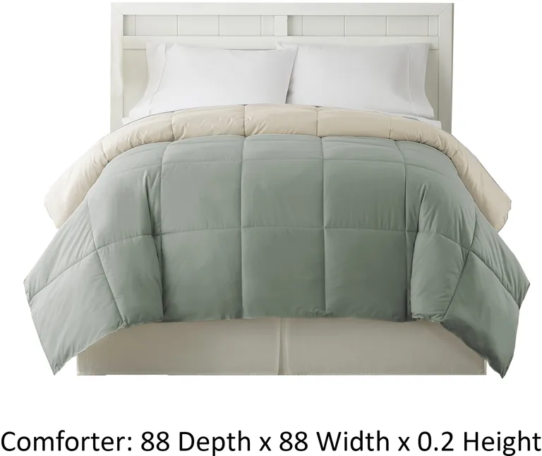 Genoa Queen Size Box Quilted Reversible Comforter The Urban Port Photo 4