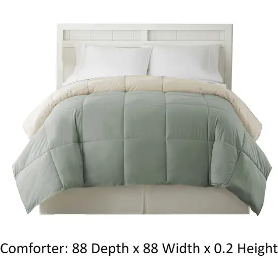 Genoa Queen Size Box Quilted Reversible Comforter The Urban Port Photo 4