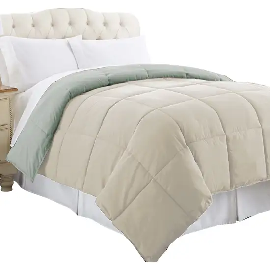 Genoa Queen Size Box Quilted Reversible Comforter The Urban Port Photo 3