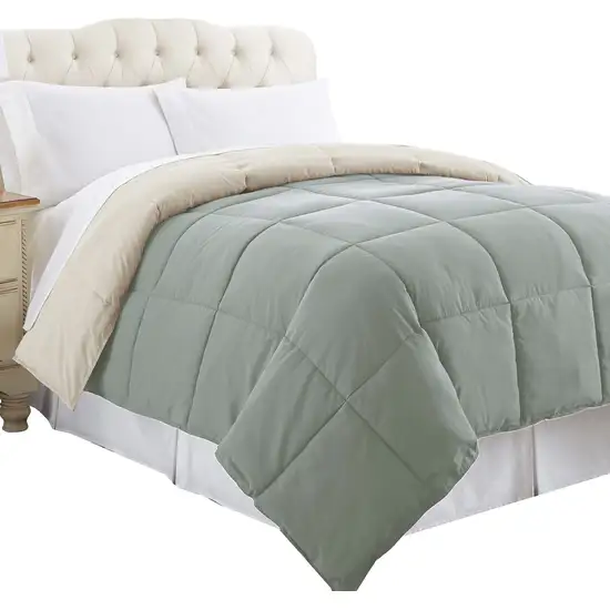 Genoa Queen Size Box Quilted Reversible Comforter The Urban Port Photo 1