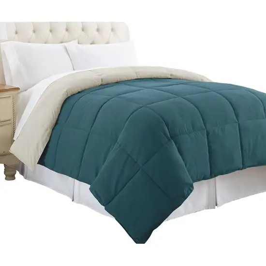 Genoa Queen Size Box Quilted Reversible Comforter The Urban Port Photo 1