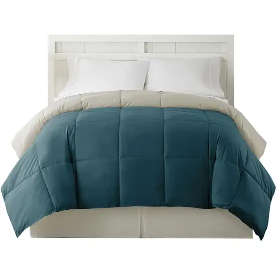 Genoa Queen Size Box Quilted Reversible Comforter The Urban Port Photo 2