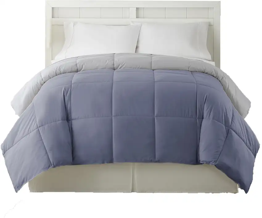 Genoa Reversible King Comforter with Box Quilted The Urban Port Photo 2