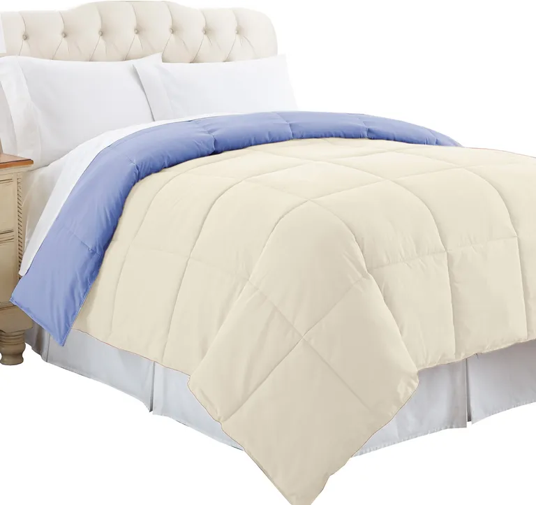 Genoa Twin Size Box Quilted Reversible Comforter The Urban Port Photo 3