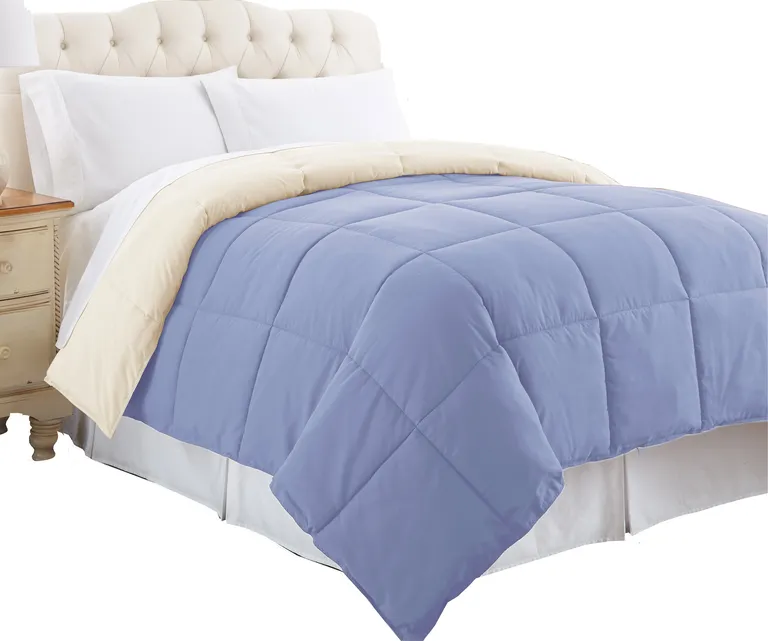 Genoa Twin Size Box Quilted Reversible Comforter The Urban Port Photo 1