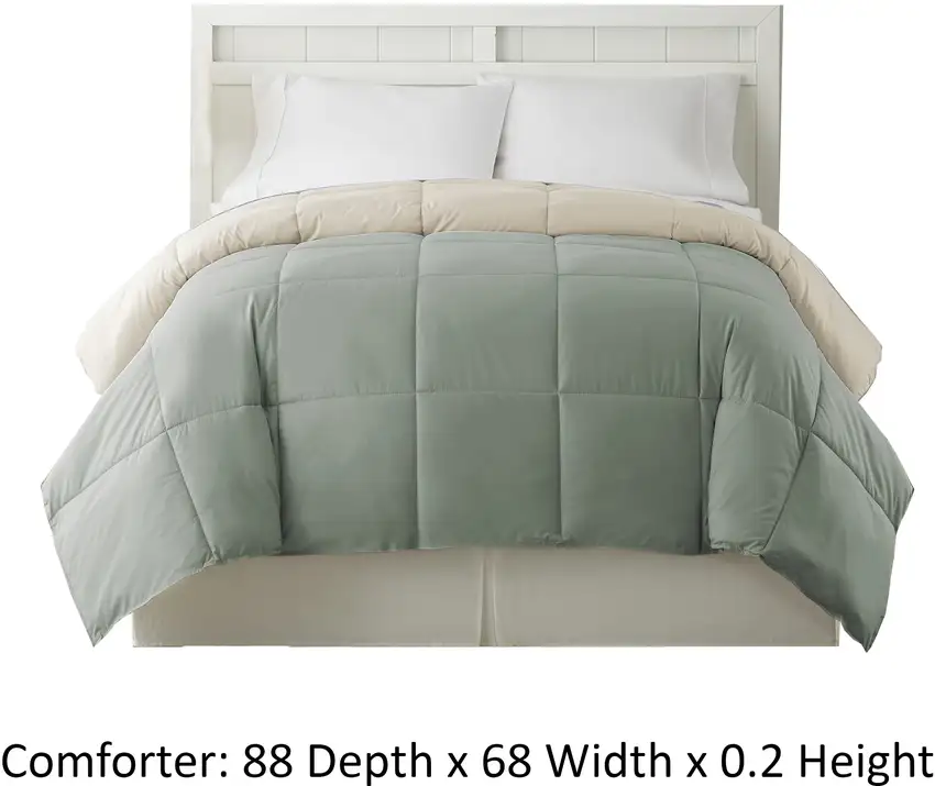 Genoa Twin Size Box Quilted Reversible Comforter The Urban Port Photo 4