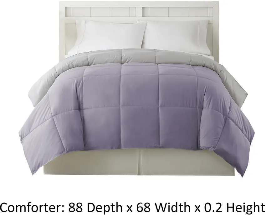 Genoa Twin Size Box Quilted Reversible Comforter The Urban Port Photo 4