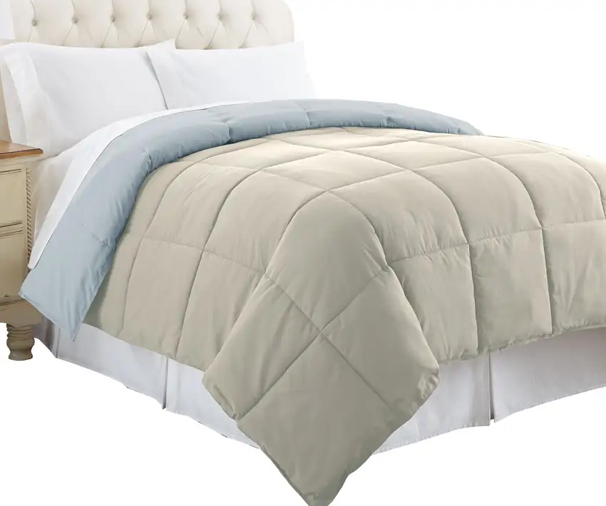 Genoa Twin Size Box Quilted Reversible Comforter The Urban Port Photo 1