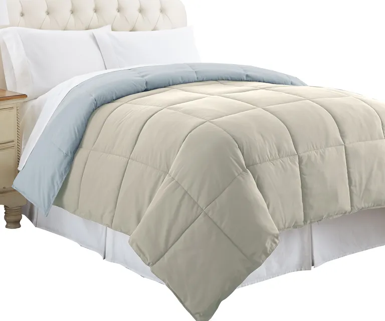 Genoa Twin Size Box Quilted Reversible Comforter The Urban Port Photo 1