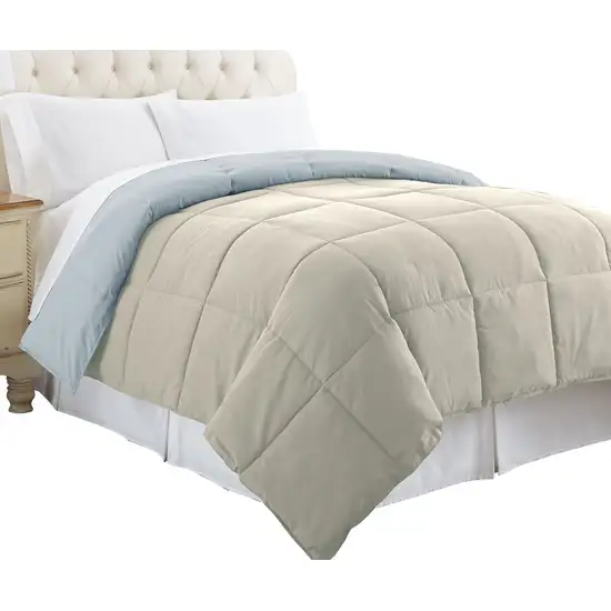 Genoa Twin Size Box Quilted Reversible Comforter The Urban Port Photo 1
